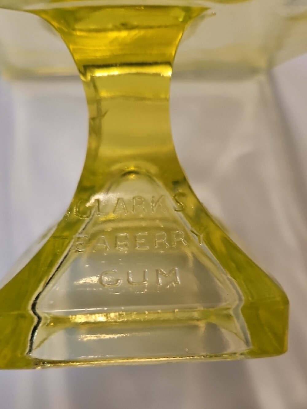 VASELINE GLASS ADVERTISING STAND CLARK'S TEABERRY GUM - Picture 4 of 8